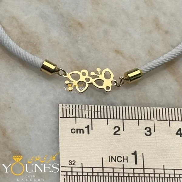 دستبند دو پروانه طلا لیزری